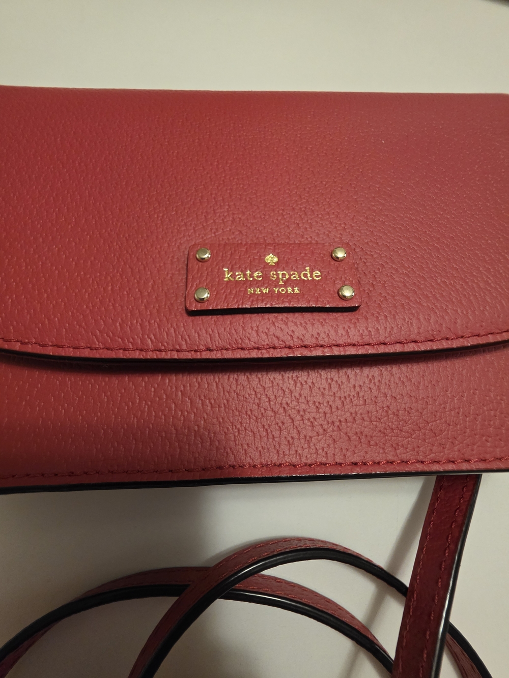 NWT Kate Spade Red Leather Crossbody Bag